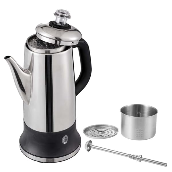 12-Cup Stainless Steel Electric Percolator Coffee Maker H2910