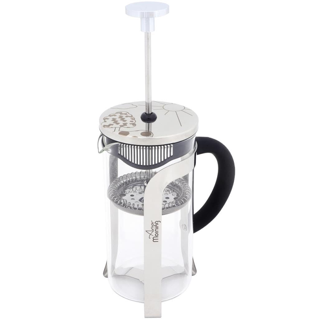 French Press Coffee Maker 20 oz Borosilicate Glass Stainless Steel M414913