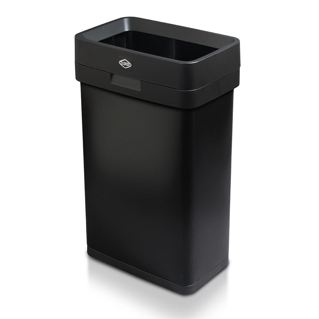 Slim Open Top Stainless Steel Trash Can, Matte Black, 13 Gal / 50L R1324