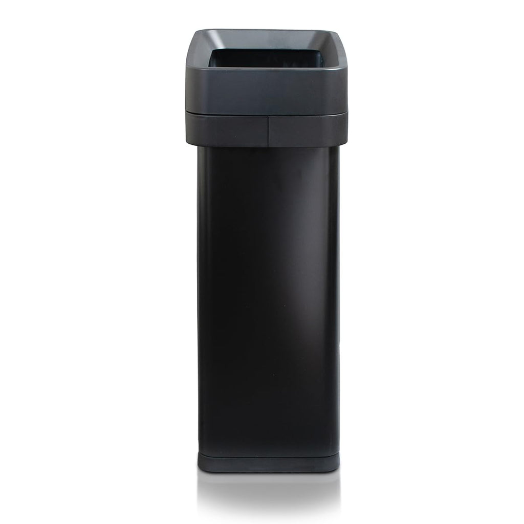 Slim Open Top Stainless Steel Trash Can, Matte Black, 13 Gal / 50L R1324