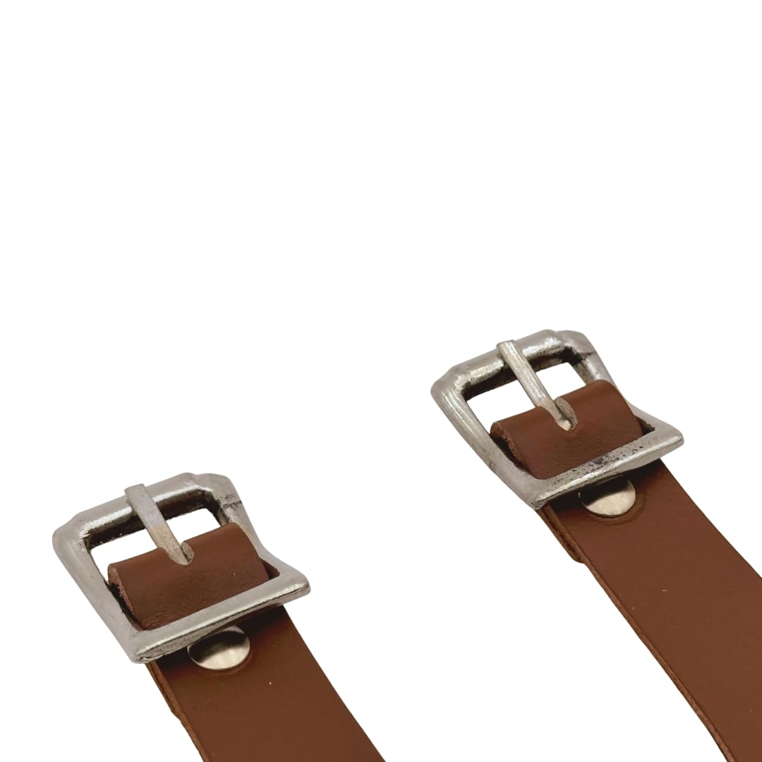 Leather Stirrup Hobble Straps with Stainless Steel Buckle G839
