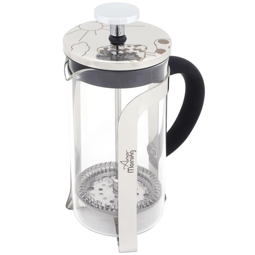 French Press Coffee Maker 20 oz Borosilicate Glass Stainless Steel M414913