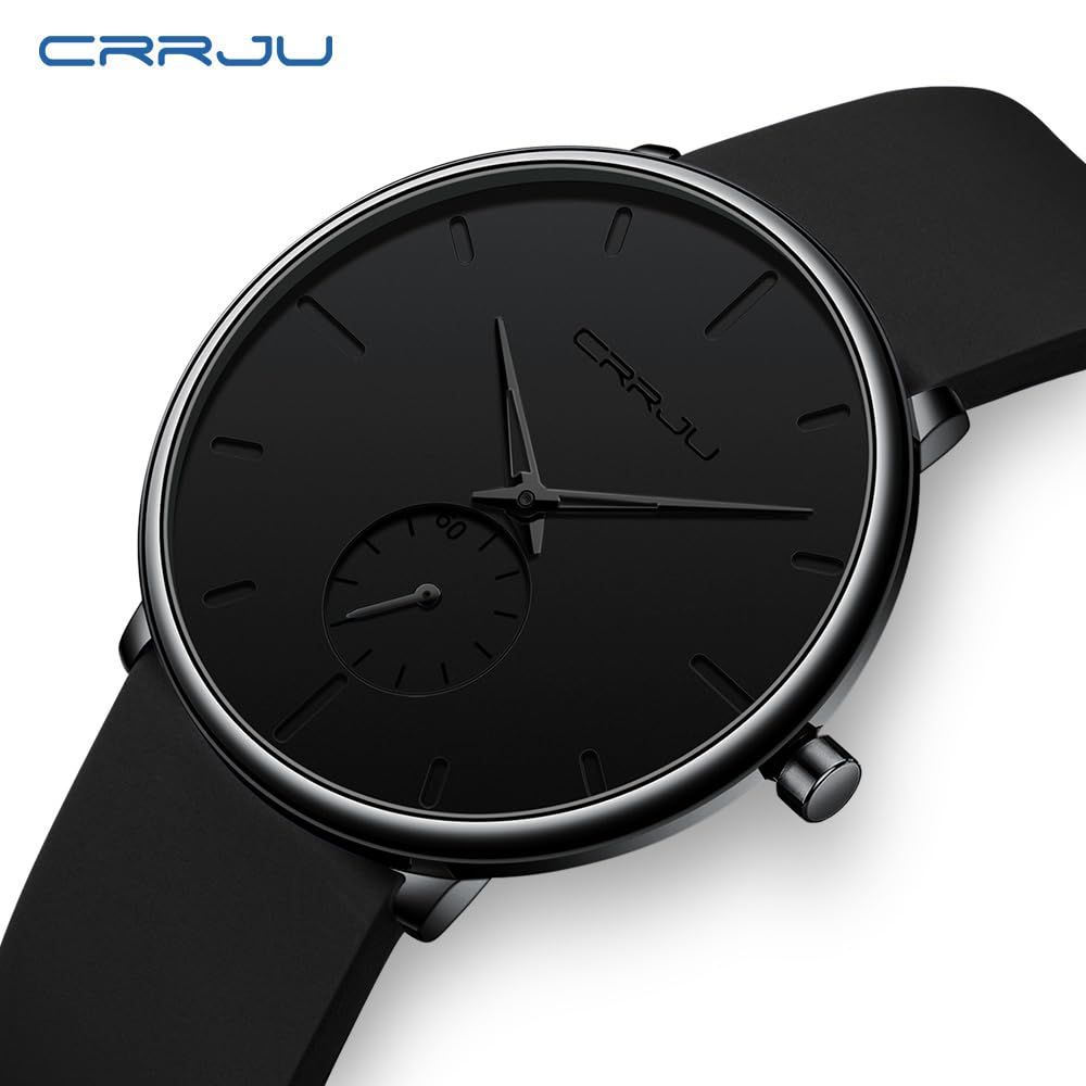 Waterproof Quartz Ultra Thin Wristwatches with Silicone Band D548038