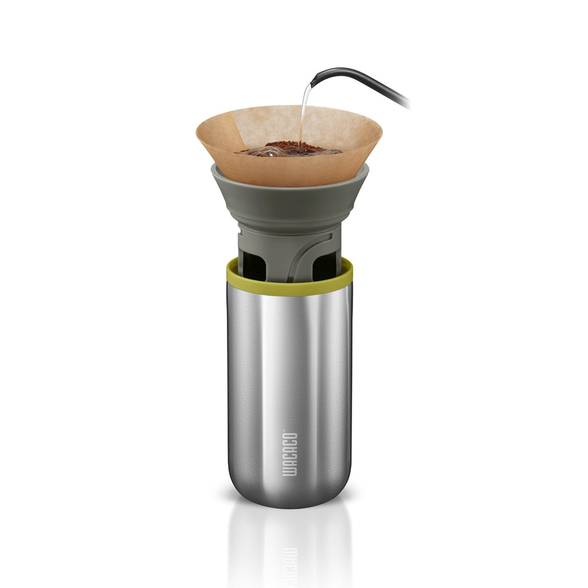 Portable Stainless Steel Drip Coffee Maker with 10 Cone Paper Filters D186997