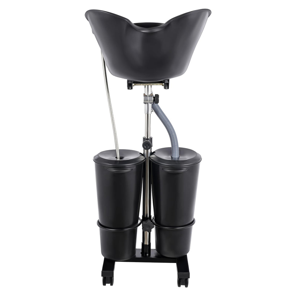 Black Height Adjustable Shampoo Bowl with Electric Pump K3139