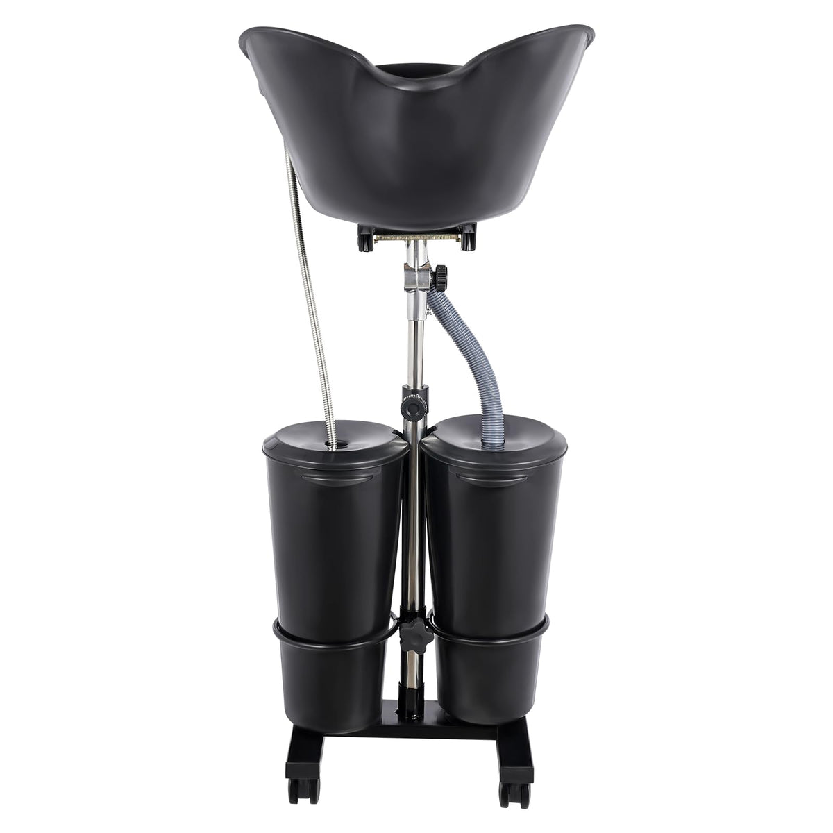 Black Height Adjustable Shampoo Bowl with Electric Pump K3139