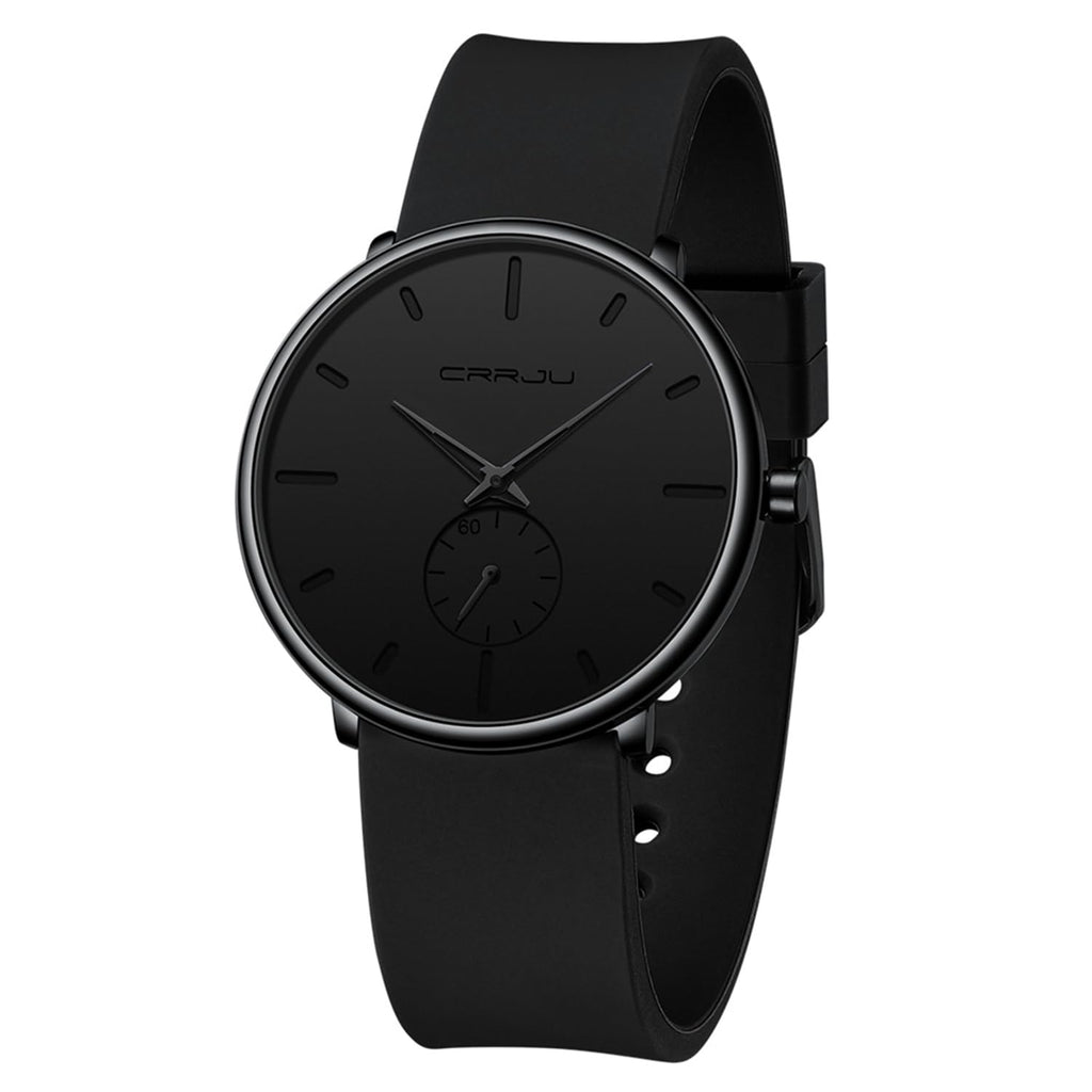 Waterproof Quartz Ultra Thin Wristwatches with Silicone Band D548038
