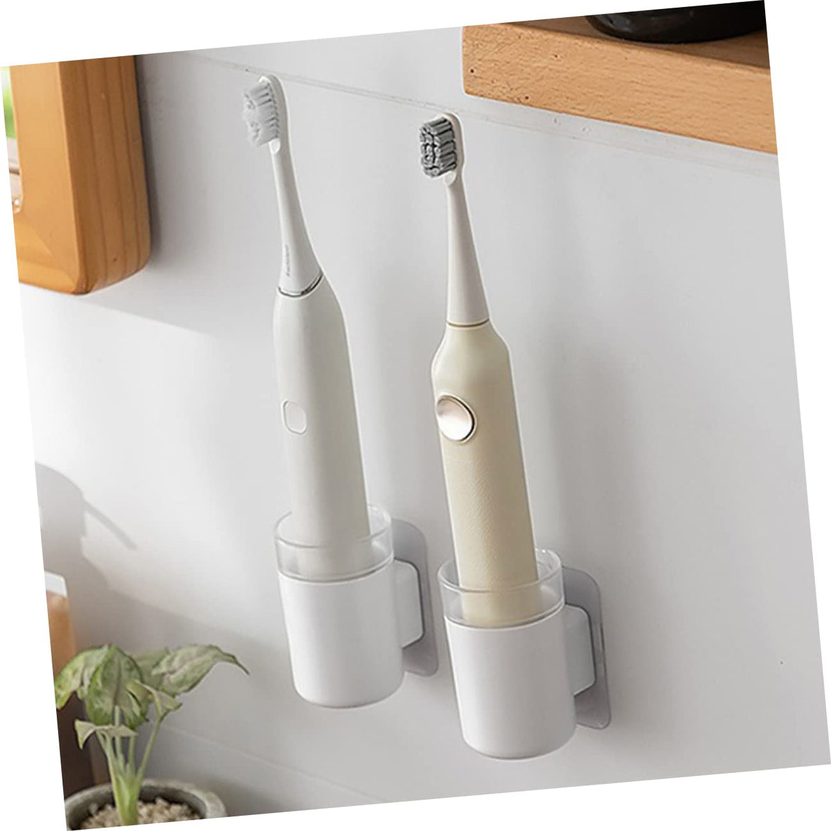 Wall Mounted Toothbrush Holder 2 Pack Plastic B248