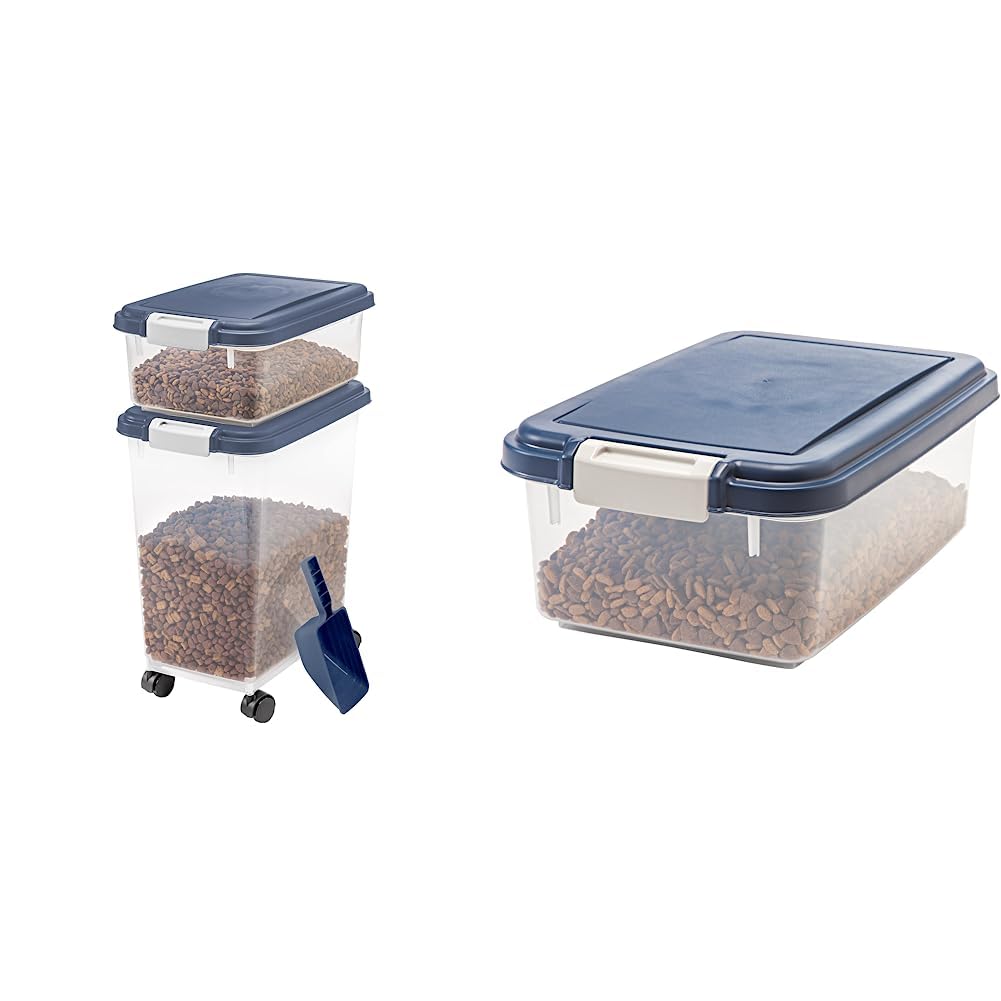 33qt + 12qt Airtight Pet Food Storage Container Combo with Scoop S977