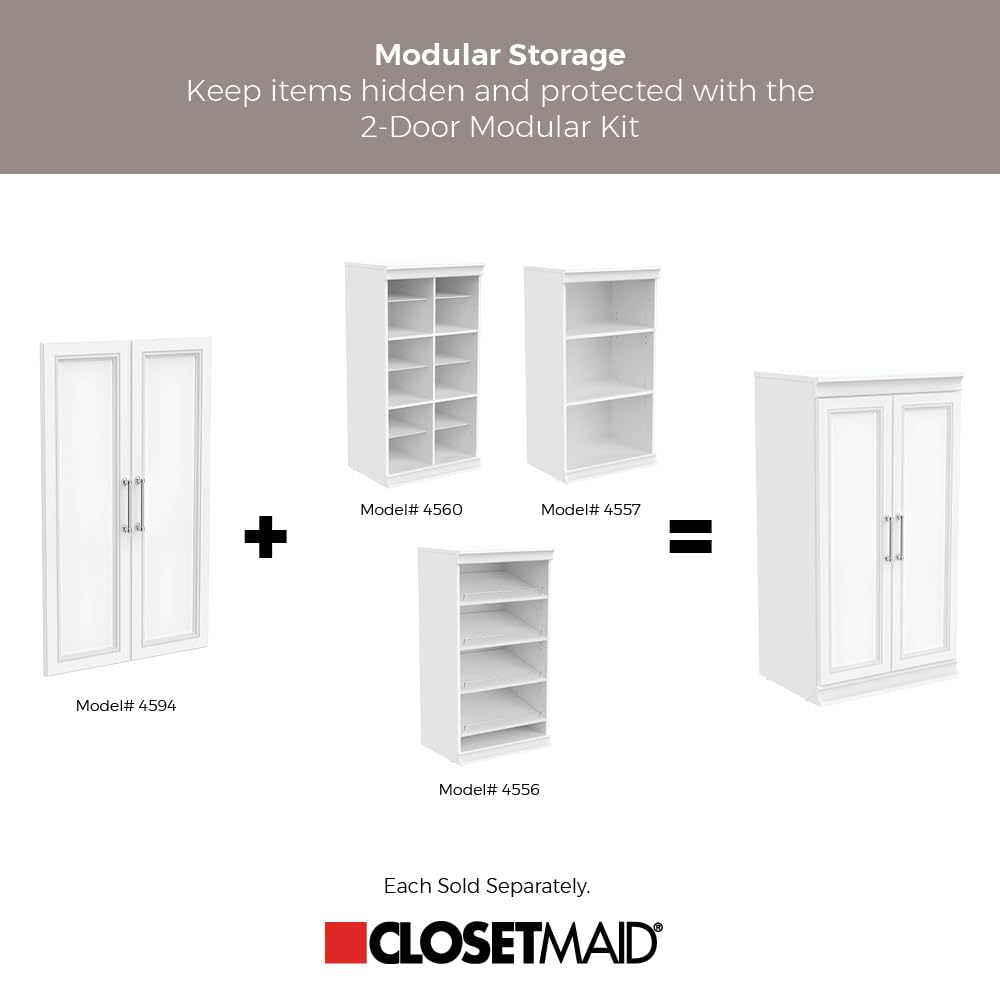 White Modular Storage Shelf Unit with 3 Shelves K657002
