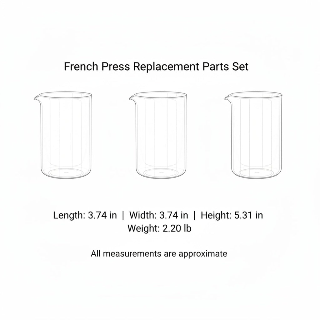 Glass Carafe and Plunger Filter Replacement Parts Set G2130