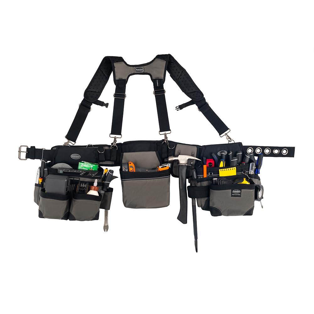 3 Bag Tool Belt with Suspenders W800
