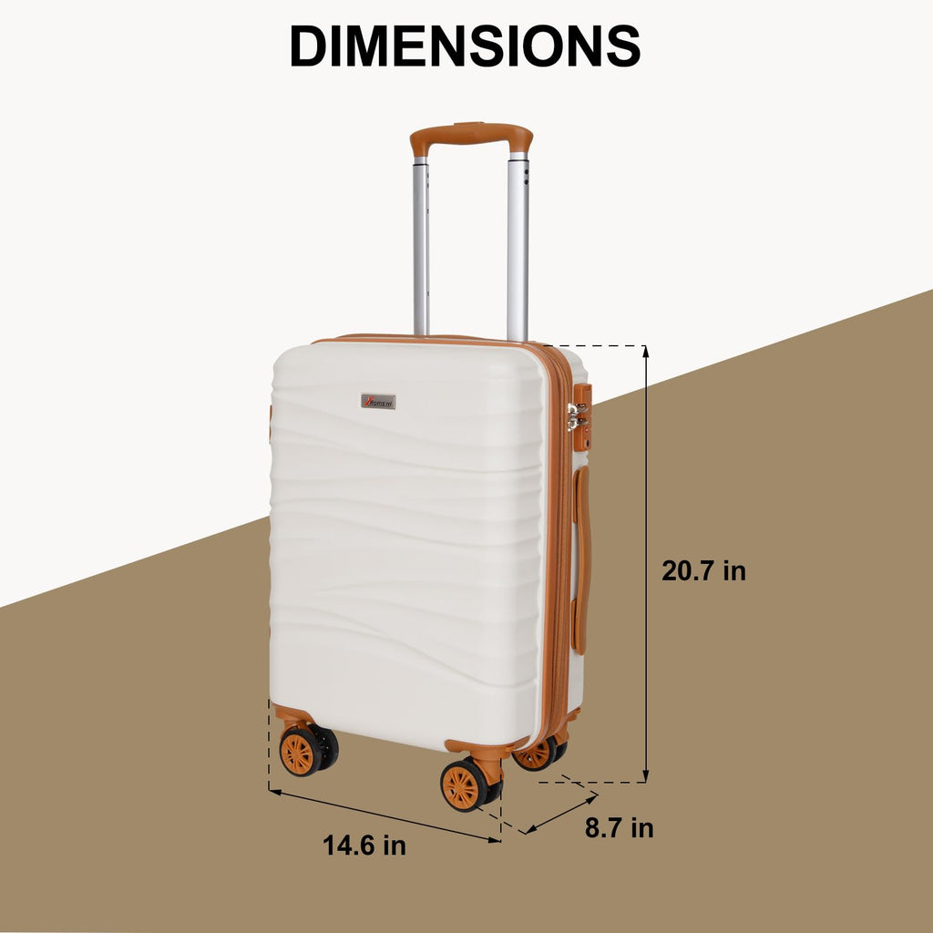 Expandable 21" Carry On Hardshell Luggage with Spinner Wheels, White L93089