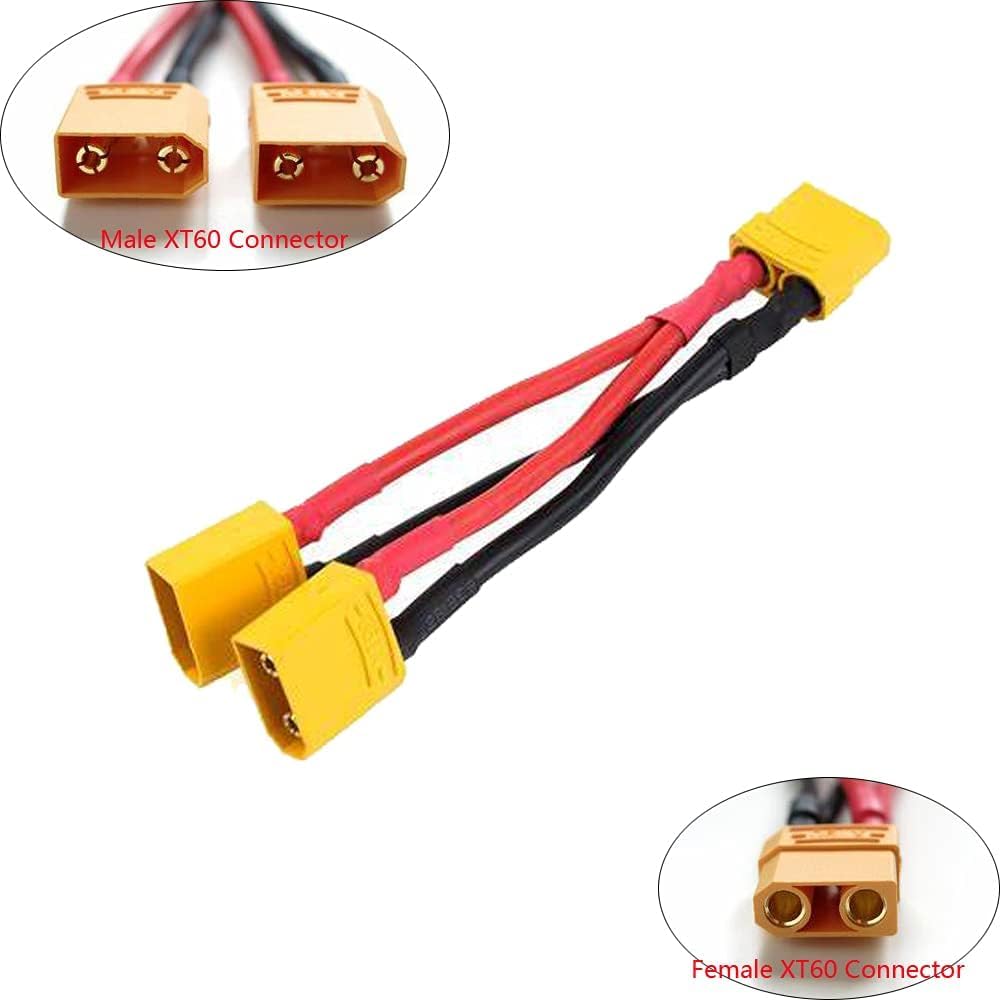 2-Pack XT90 Parallel Battery Connector Cable 12AWG J655744