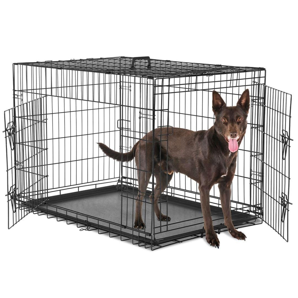 36 Inch Metal Dog Crate Kennel with Divider Panel H286