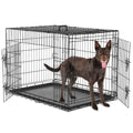 36 Inch Metal Dog Crate Kennel with Divider Panel H286