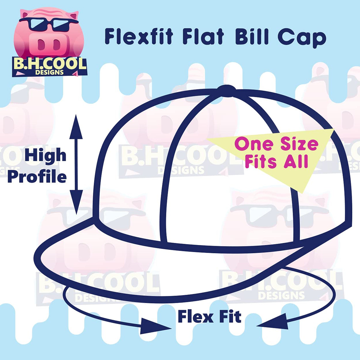 Flat Bill Fitted Hat T337