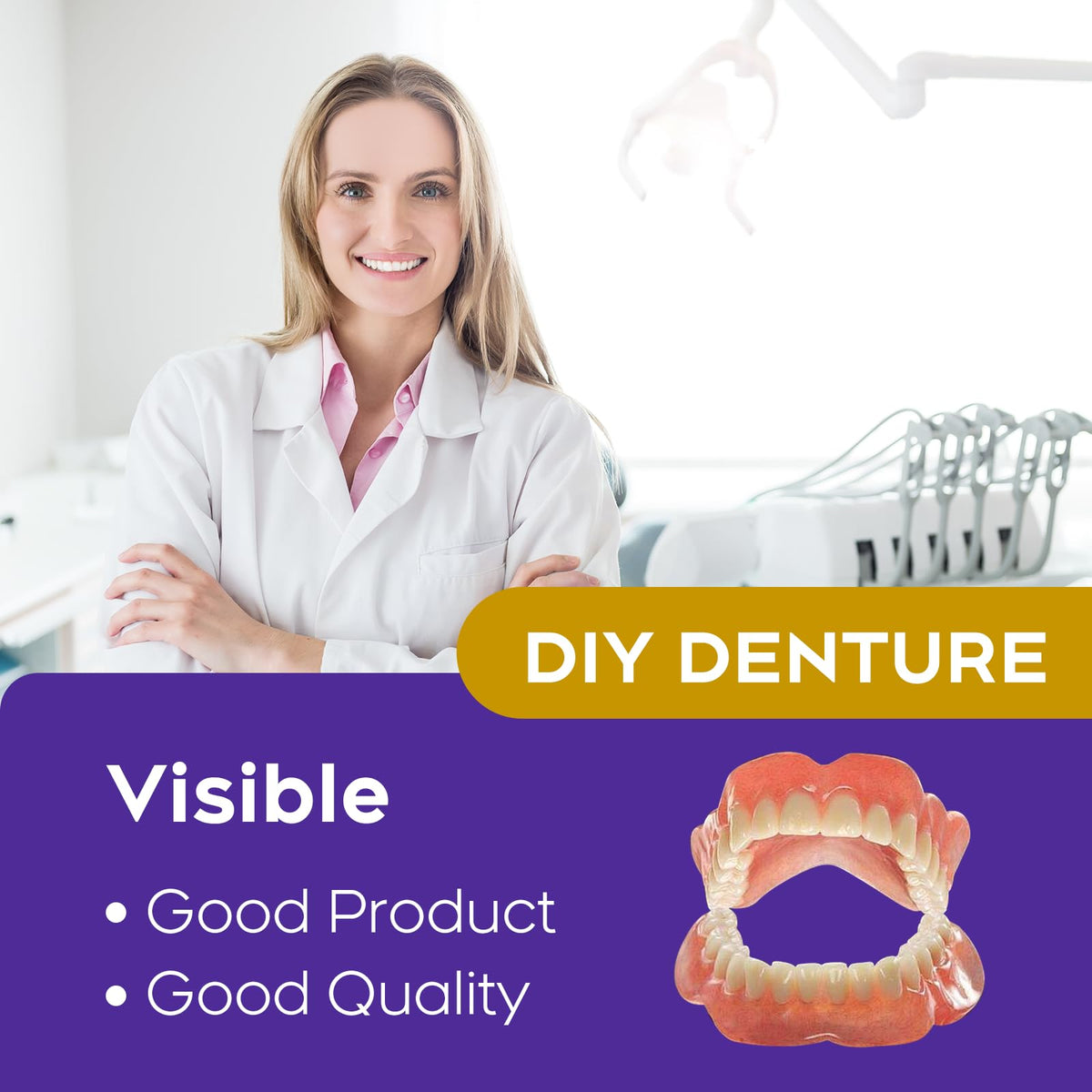 DIY Denture Kit for Upper & Lower Teeth S376