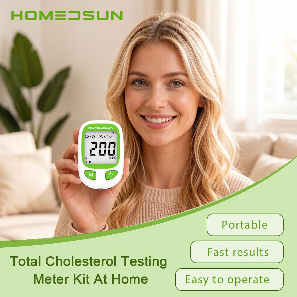 Total Cholesterol Monitor Kit with 10 Strips Lancets Y90881