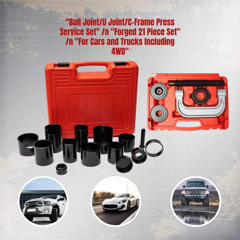 21-Piece Heavy Duty Forged Steel Ball Joint Press Kit D20927