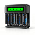 4 Pack Rechargeable D Batteries with Charger E1735