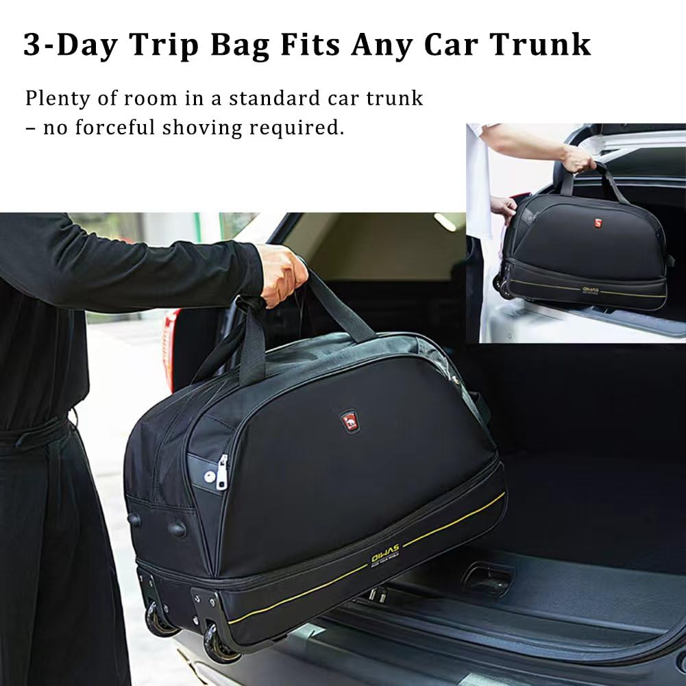 Rolling Duffle Bag with Wheels, 22 inch Carry On Bag I141