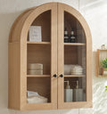 Arched Wall Mount Bathroom Cabinet with Glass Doors T703330