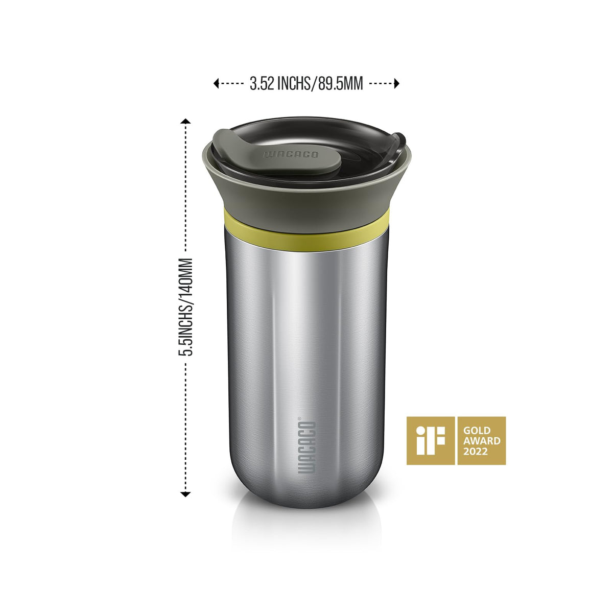 Portable Stainless Steel Drip Coffee Maker with 10 Cone Paper Filters D186997
