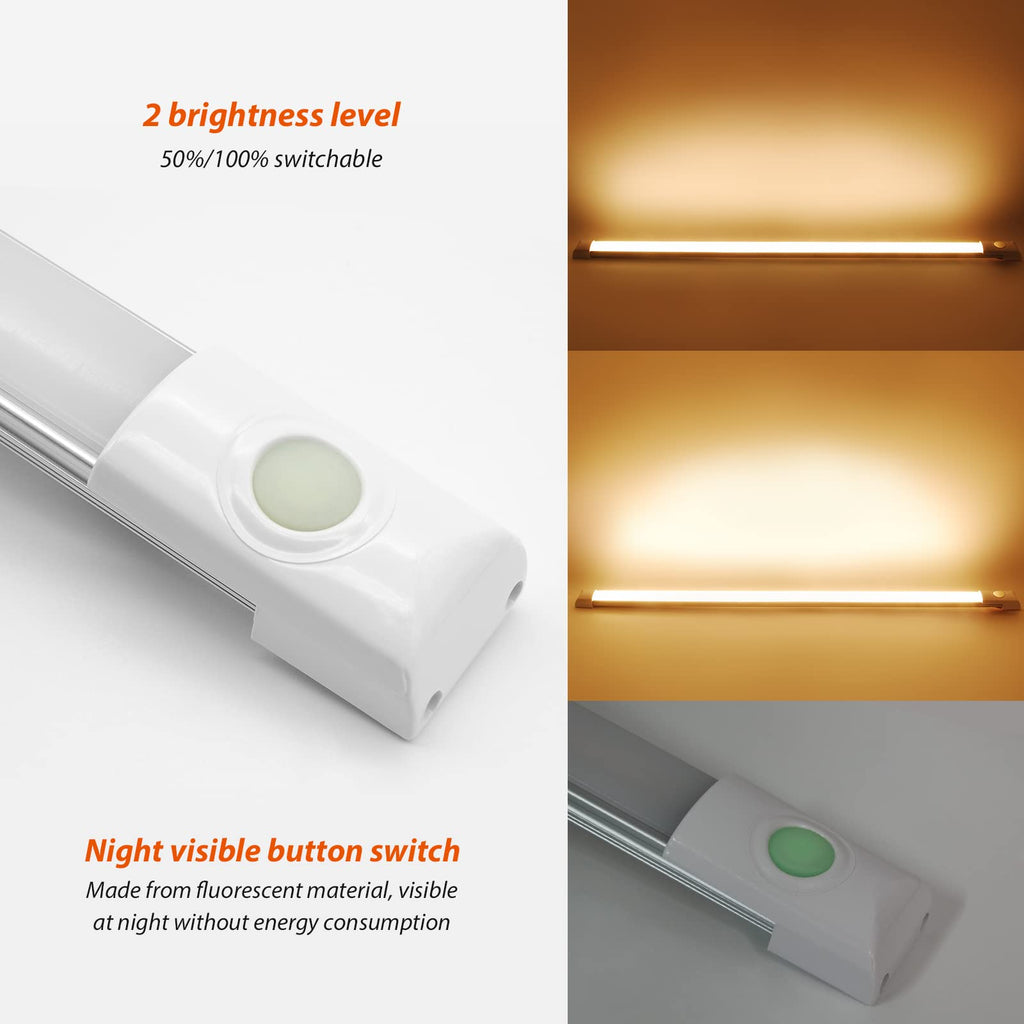 12volt DC LED Under Cabinet Strip Light, Warm White, with Switch, 23.6 inch E384