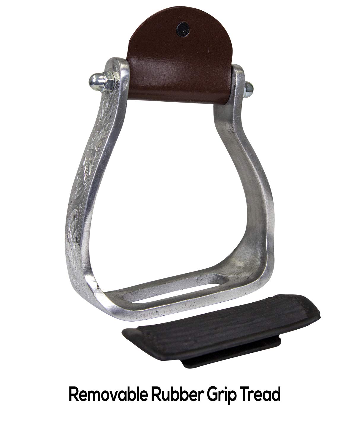 Angled Engraved Western Show Stirrups Y46070