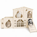 2-Story Wooden Rabbit House T54960