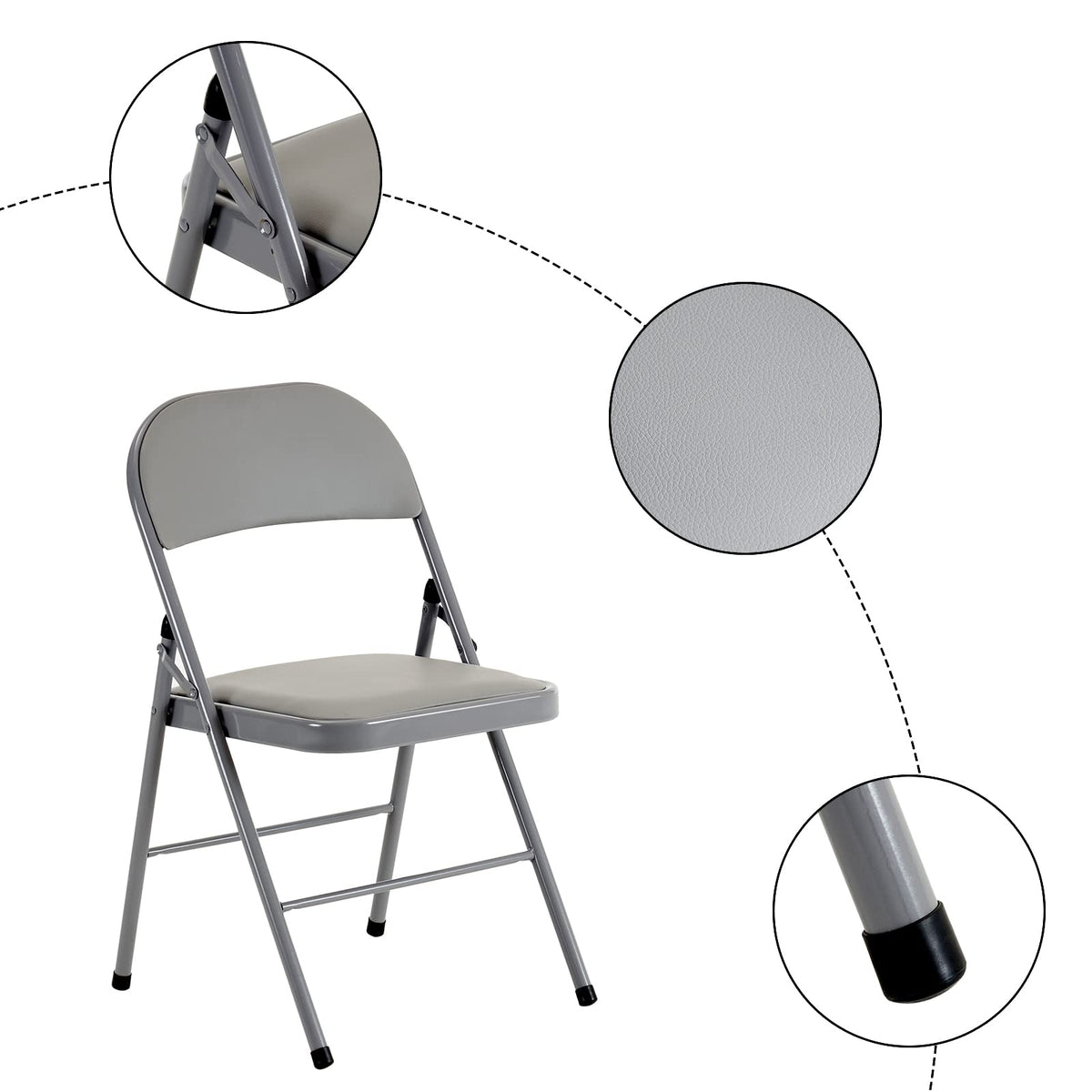 Foldable Iron PVC Chairs M5532