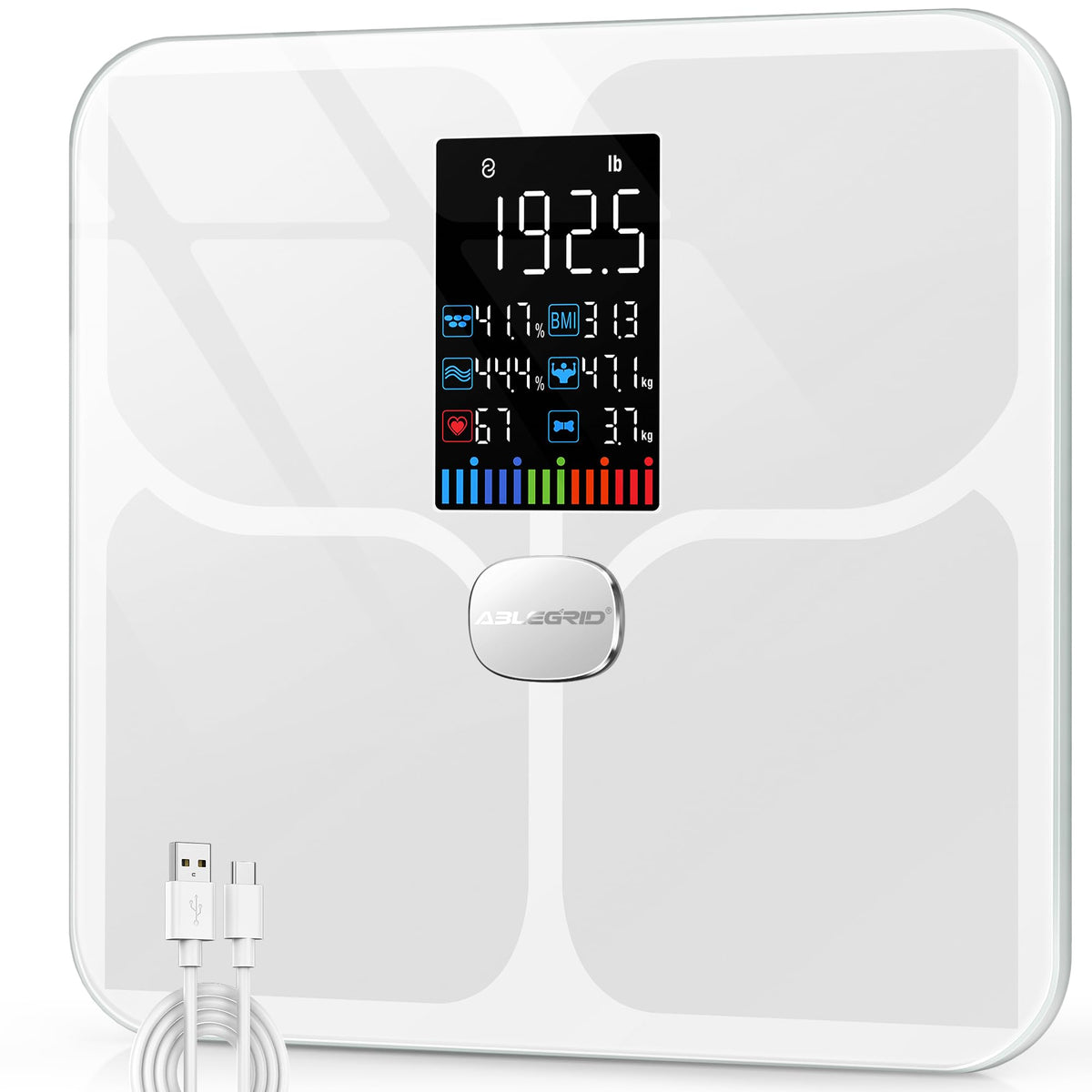 Smart Bathroom Scale for Body Weight and Fat O47108