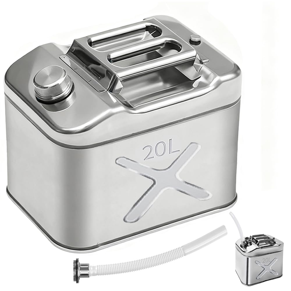 5 Gallon 304 Stainless Steel Oil Storage Can with Spout I514