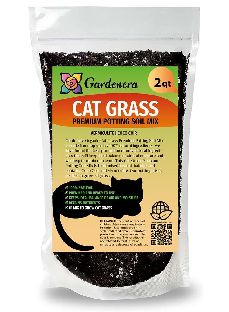 Organic Cat Grass Growing Medium 2 QUARTS M4461