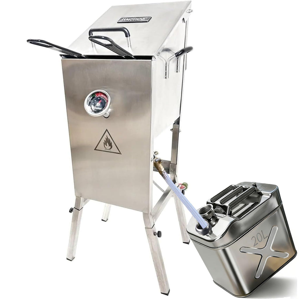 5 Gallon 304 Stainless Steel Oil Storage Can with Spout I514
