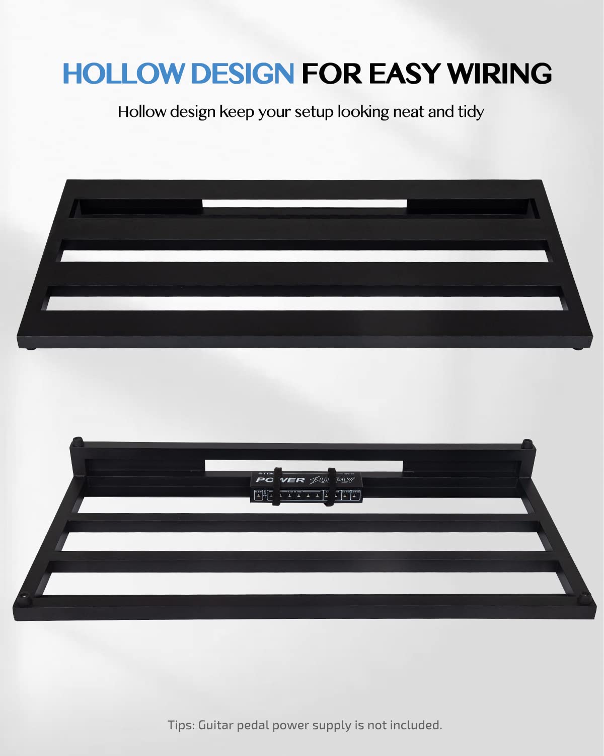 Aluminum Alloy Lightweight 28'' x 13.78'' Extra Large Guitar Pedal Board with Carry Bag H294500