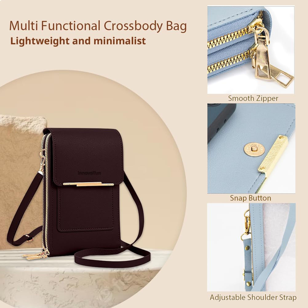 Anti-Theft Leather Crossbody Bag R878