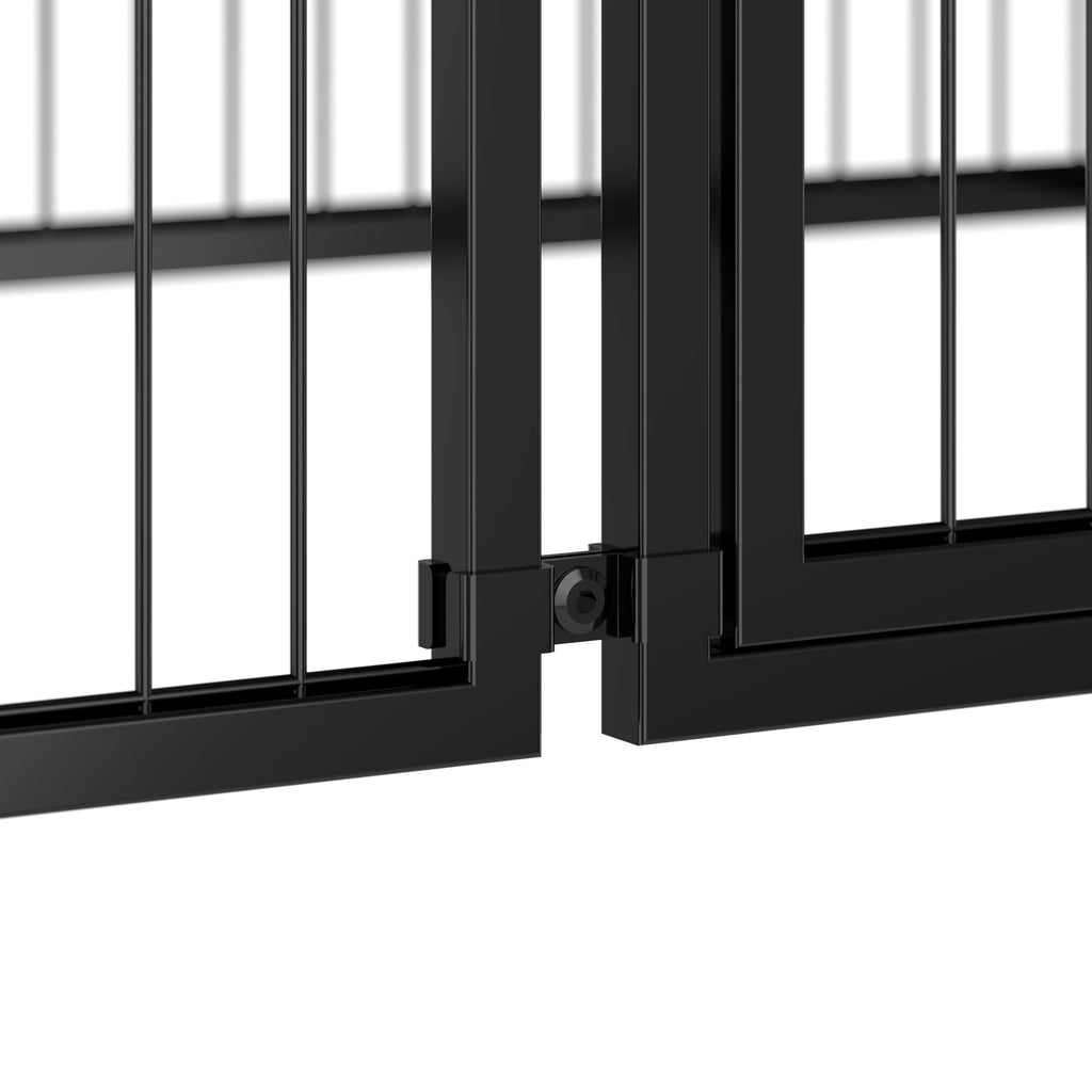 48 Inch Black Metal Dog Crate with Removable Top Cover F172542