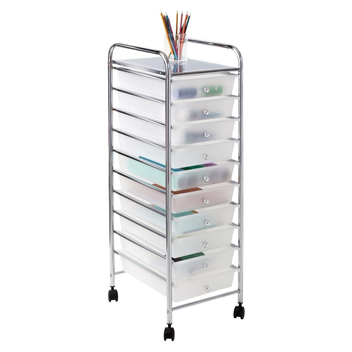 10 Drawer Rolling Storage Cart with Locking Wheels R26873