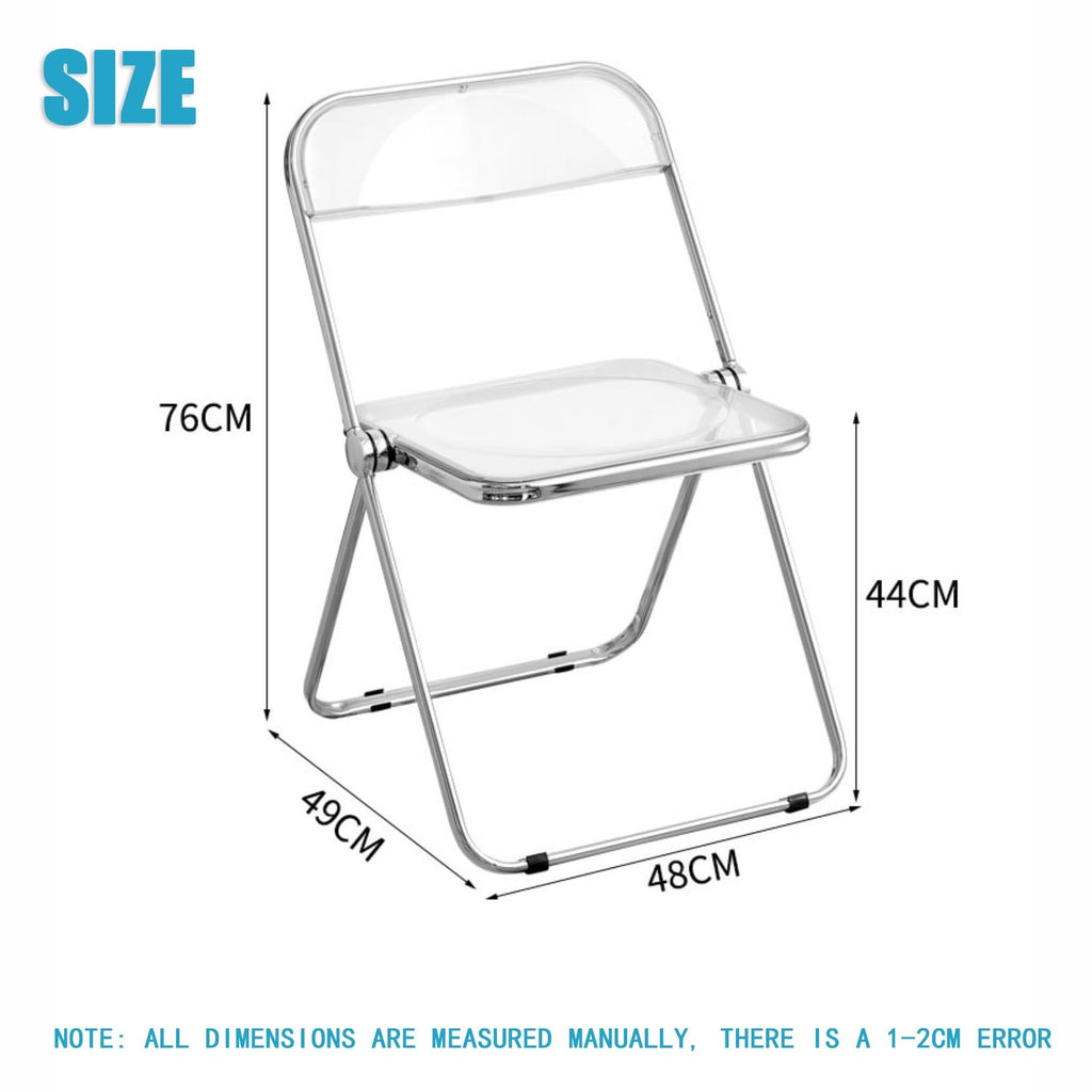 Transparent 18in Foldable Chair with Backrest D8167