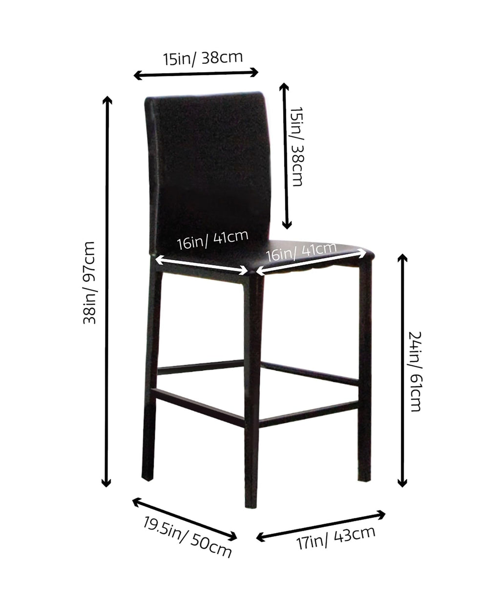 Black Faux Leather Barstools Set of 6 V184814