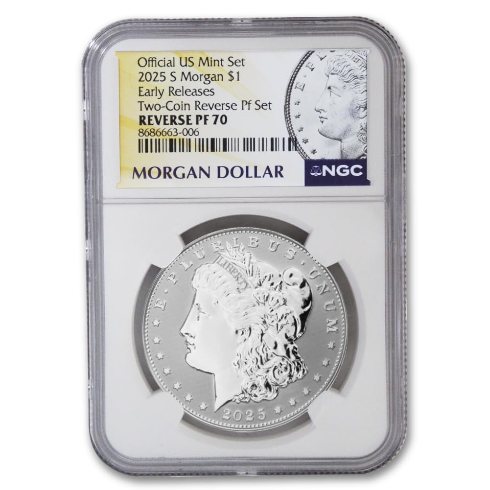 Set of 2 American Silver Morgan and Peace Dollar H13253