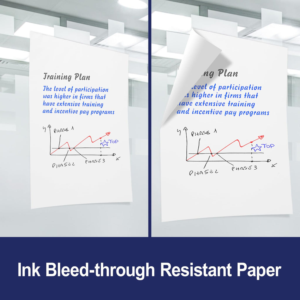 White Lined Sticky Easel Pad 25 x 30 Inches 30 Sheets 4 Pads S56842