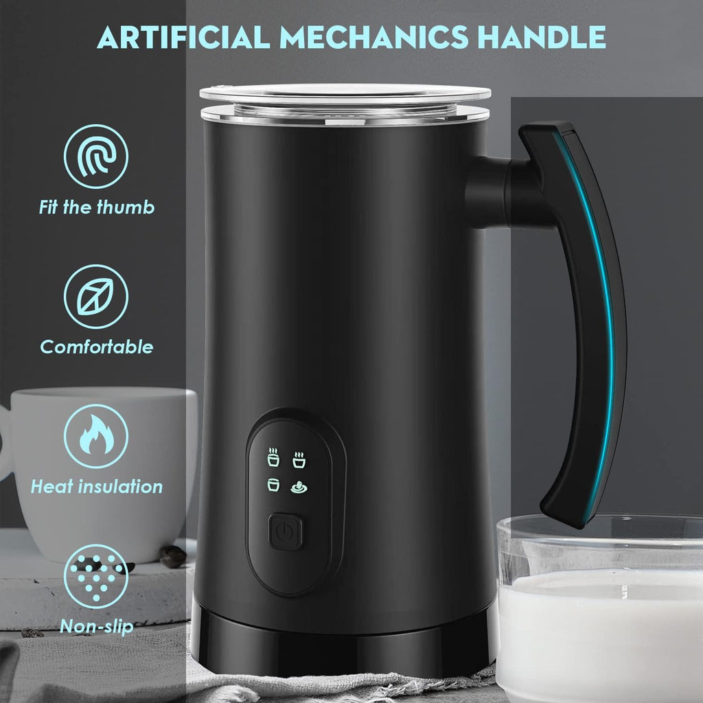 4 in 1 Electric Milk Frother, 11.8oz Automatic Warm and Cold Foam Maker P12372