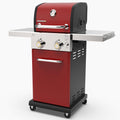 2-Burner Propane Gas Grill with Foldable Side Tables O7126