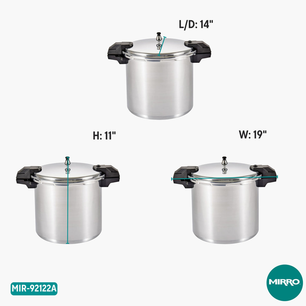 Polished Aluminum 22-Quart Pressure Cooker Z165120