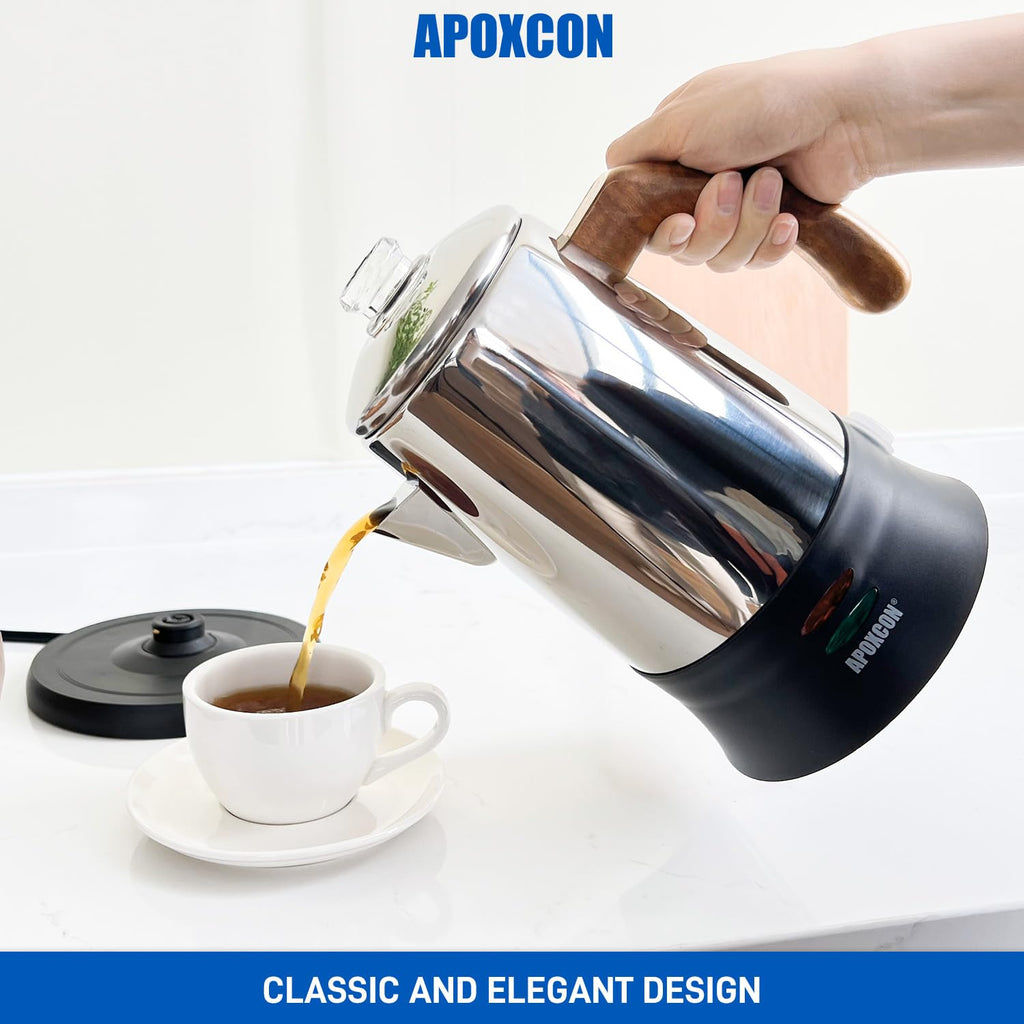 6 Cup Stainless Steel Electric Coffee Percolator A989