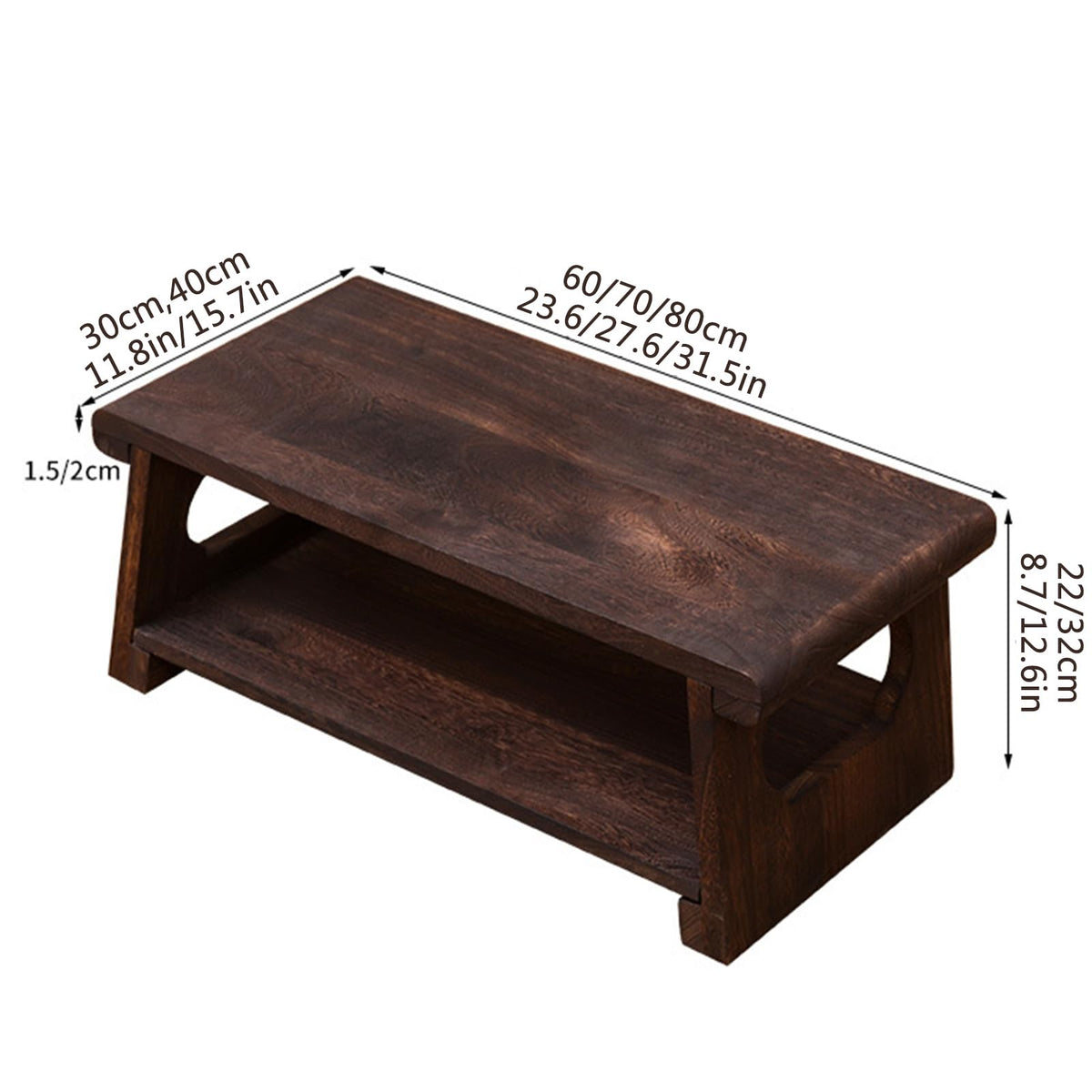 Foldable Japanese Low Floor Table 60x30x22cm Y4807