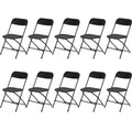 10 Pack Black Plastic Folding Chair Z601381